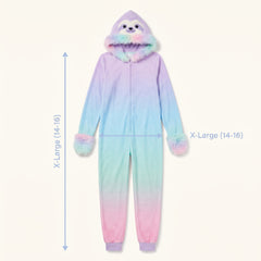 Pastel Sloth Zipster Costume for Girls - Halloween Edition