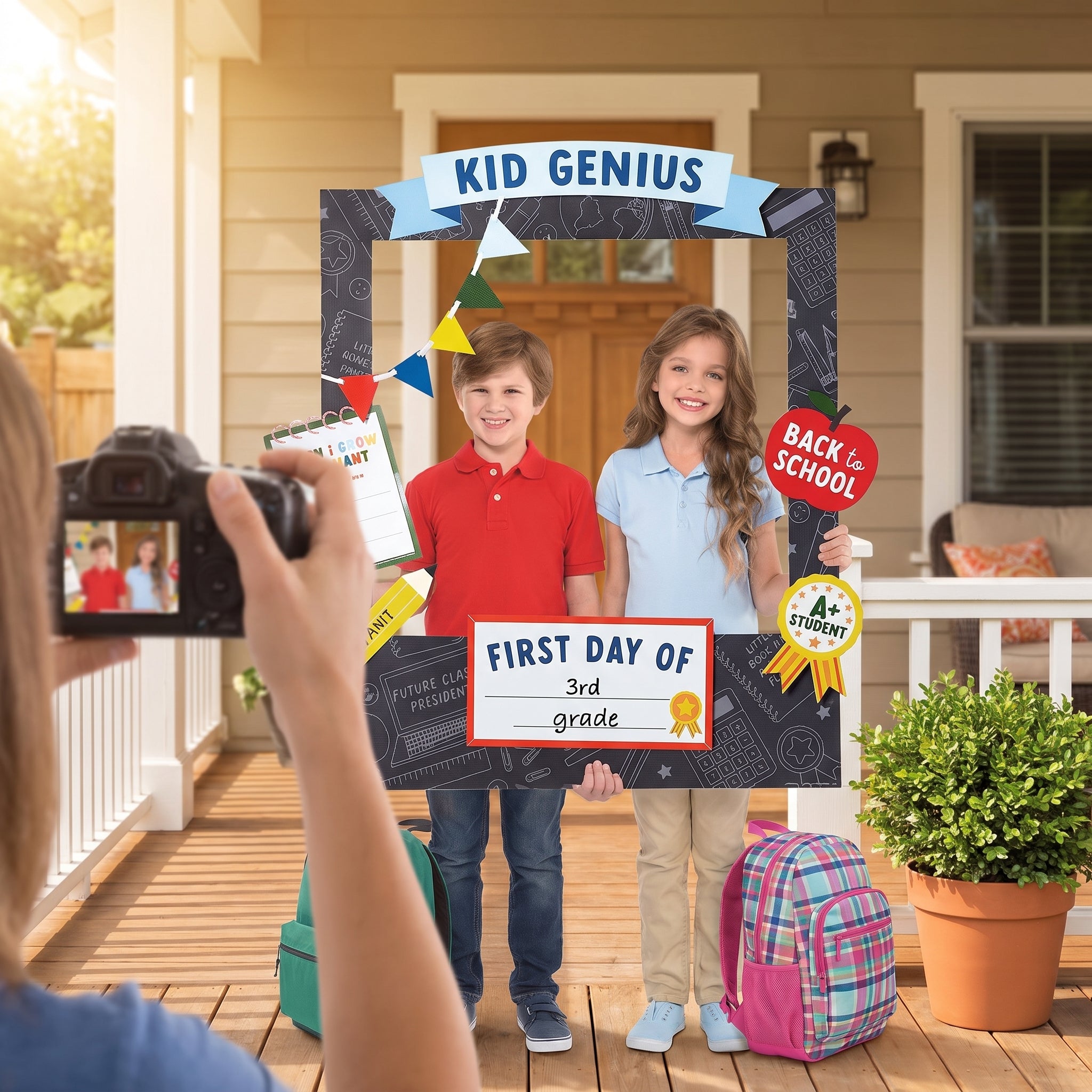 Customizable Back to School Giant Photo Frame Kit with Fun Add-Ons