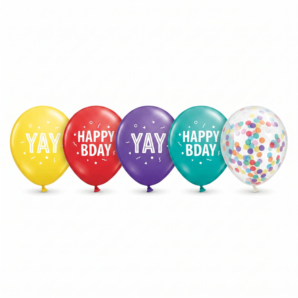 Colorful Celebration Latex Birthday Balloons, 12-Inch, 20-Pack