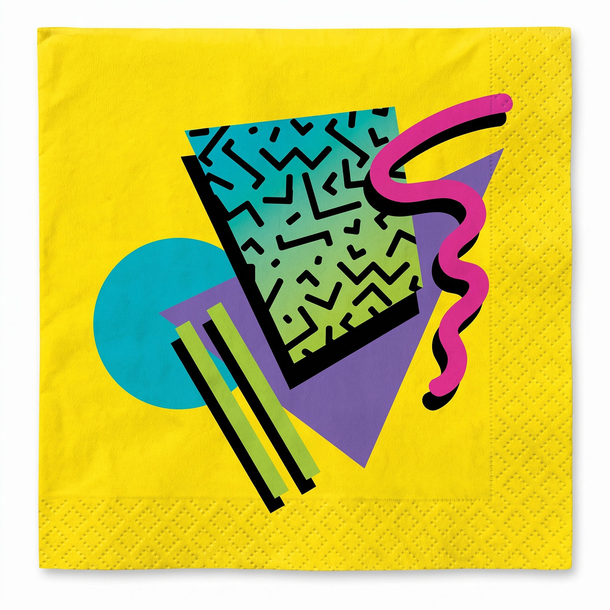 Retro 80s Beverage Napkins - 5 In. X 5 In.