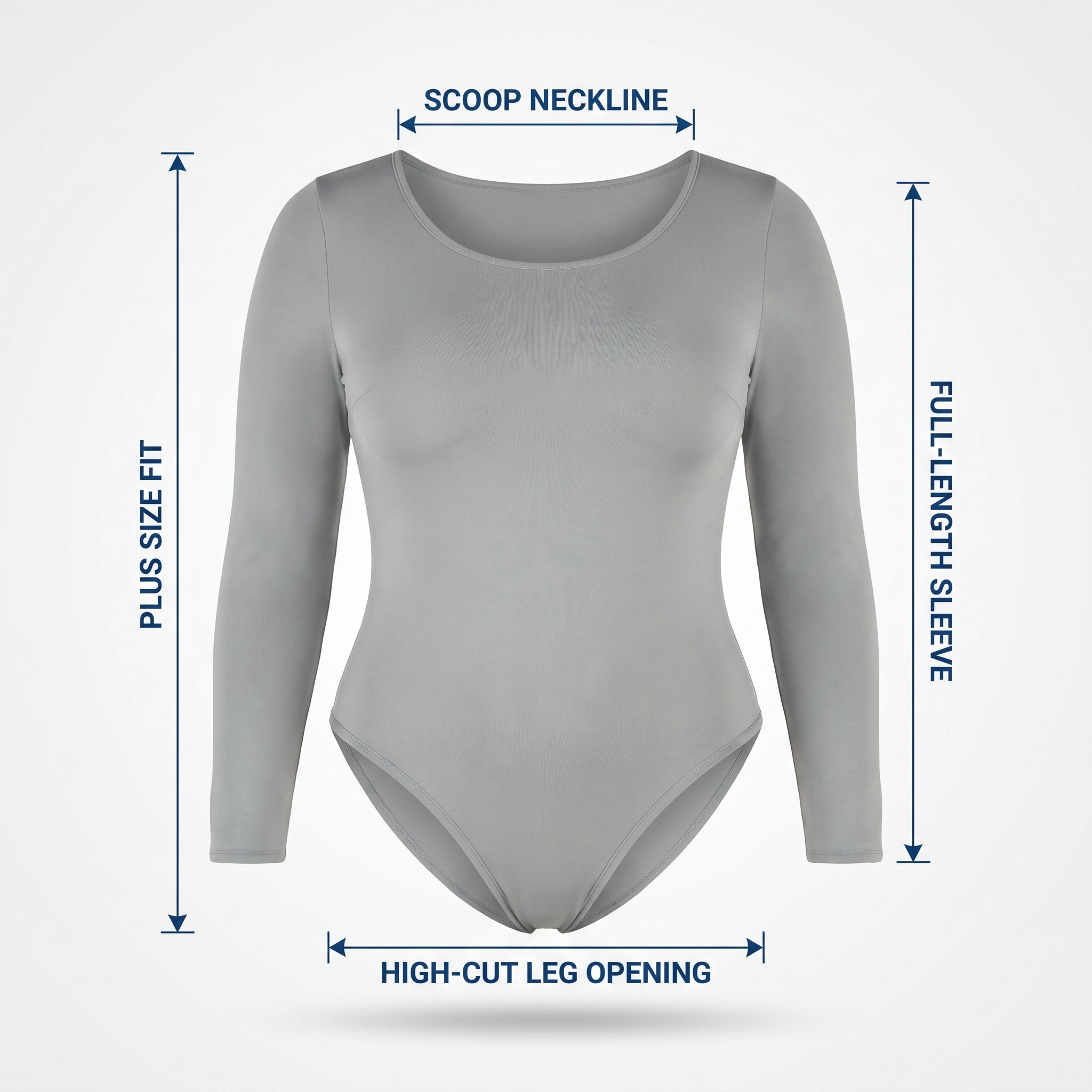 Plus Size Grey Halloween Bodysuit