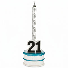 "Finally 21" Birthday Candle Holder with Candle