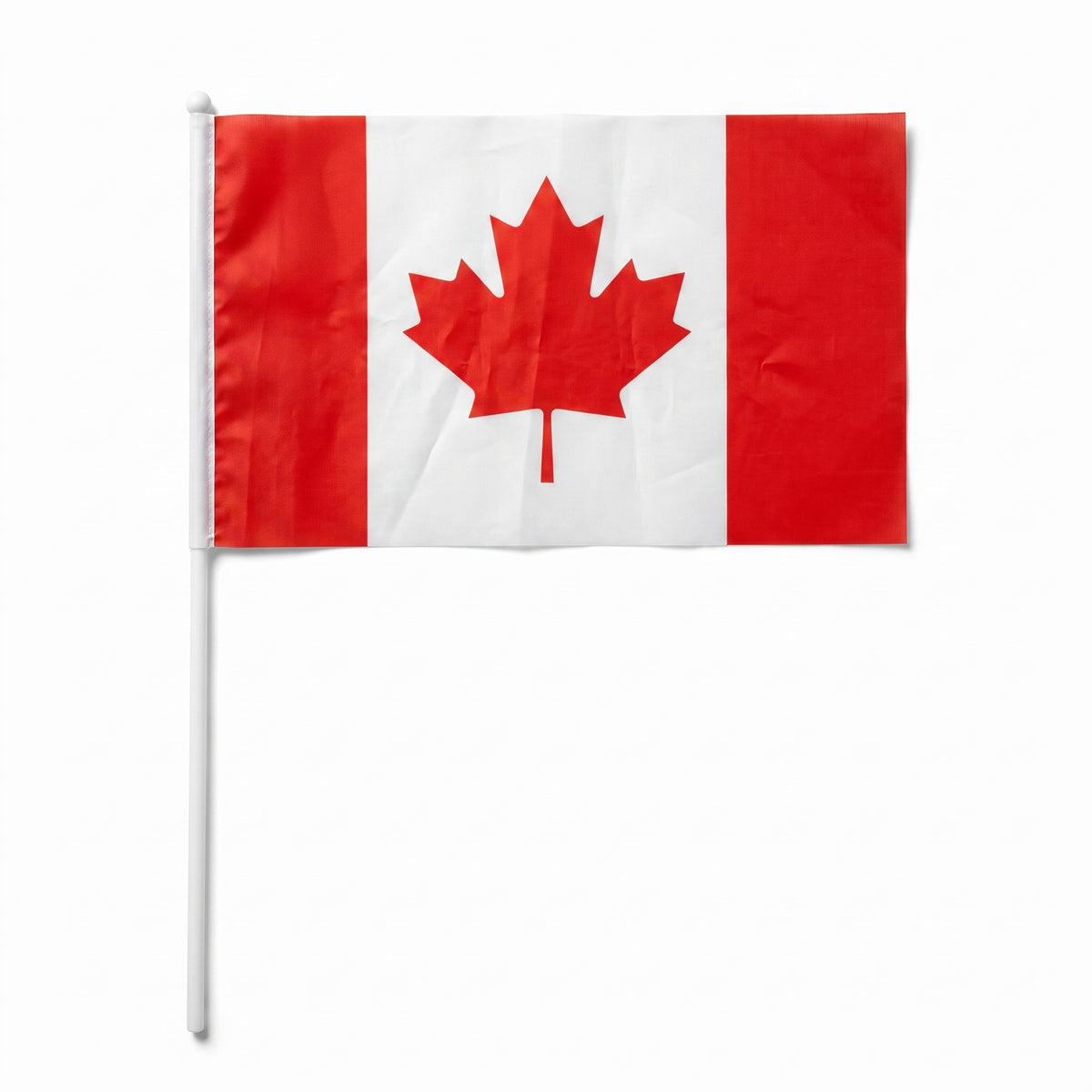 Large Maple Leaf Plastic Flags - Canada Day Decoration, 12 Pack