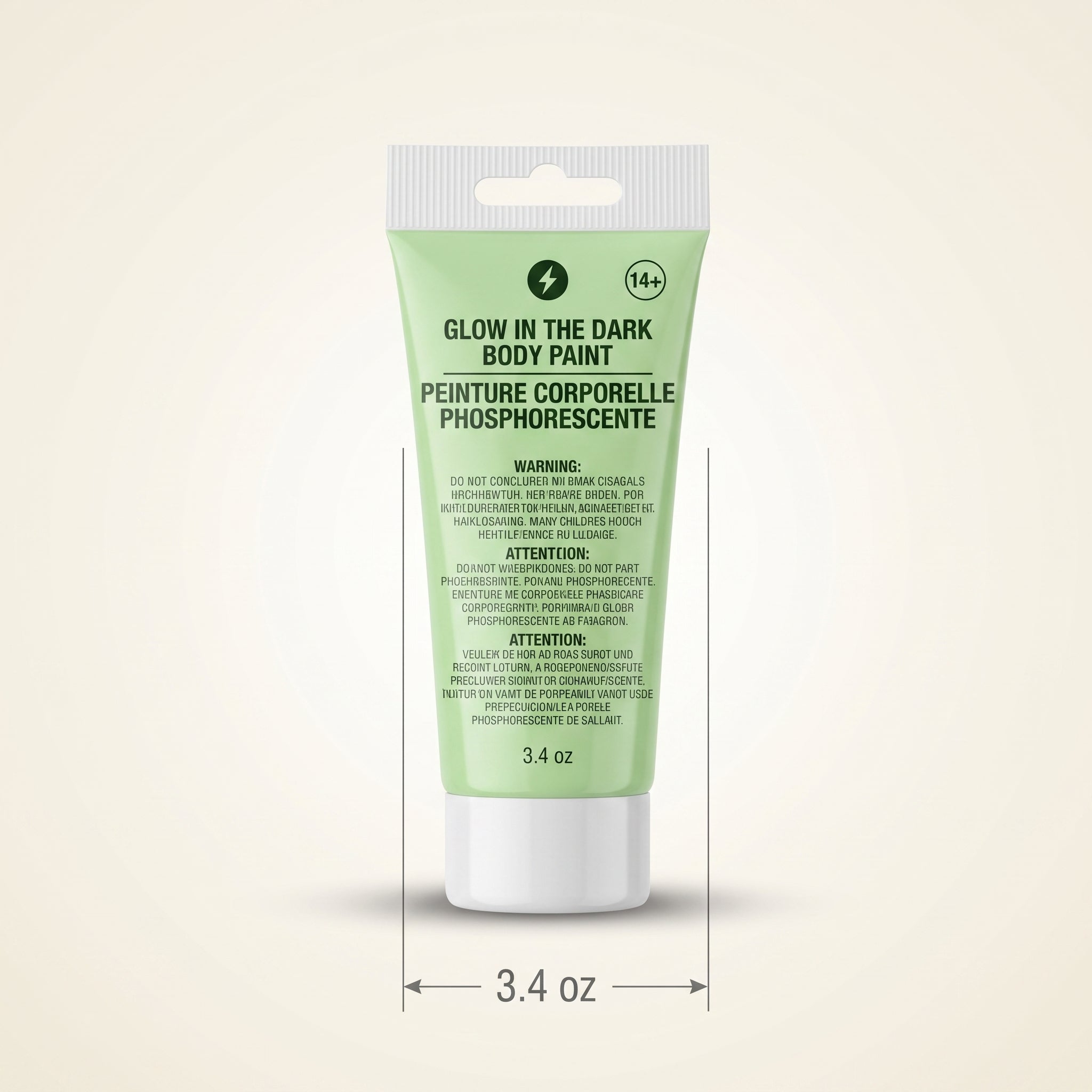 Neon Glow-in-the-Dark Body Paint - 100ml Tube