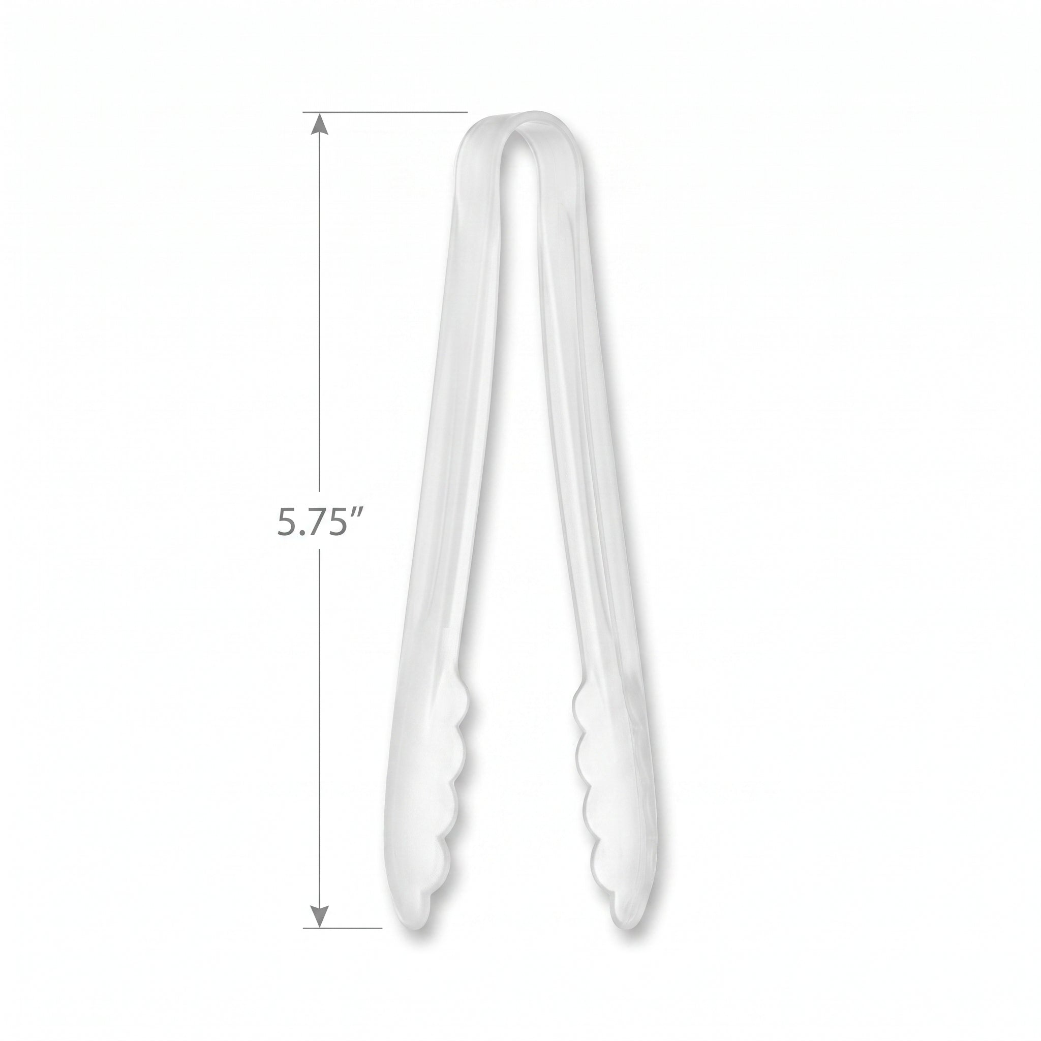 White Mini Plastic Tongs - 2 Pack