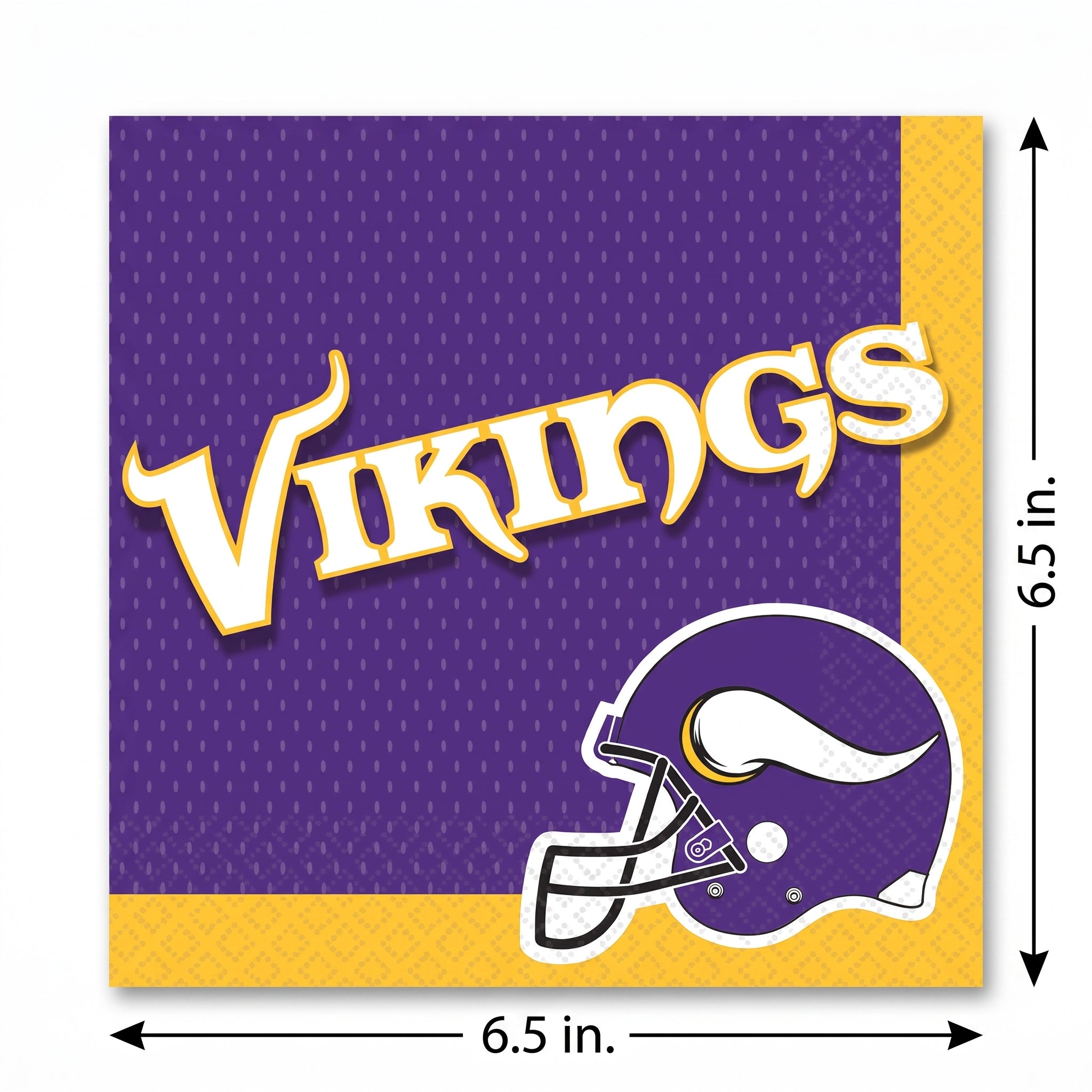 Minnesota Vikings NFL Lunch Napkins - 6.5 In. x 6.5 In.