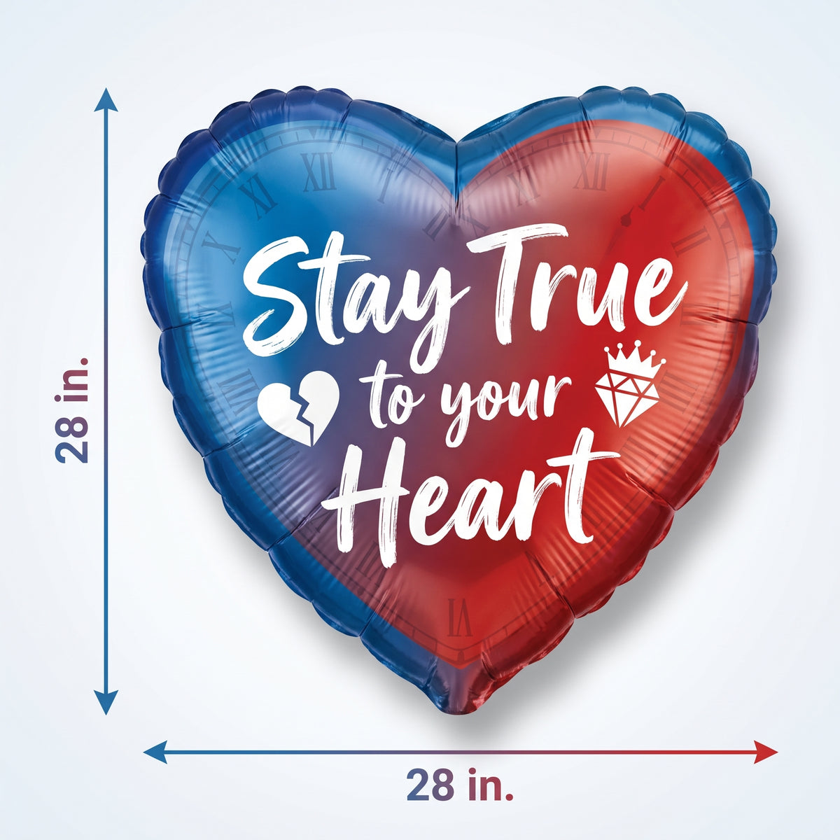 Heart-Shaped Pocket Watch Foil Balloon for Kids' Birthdays