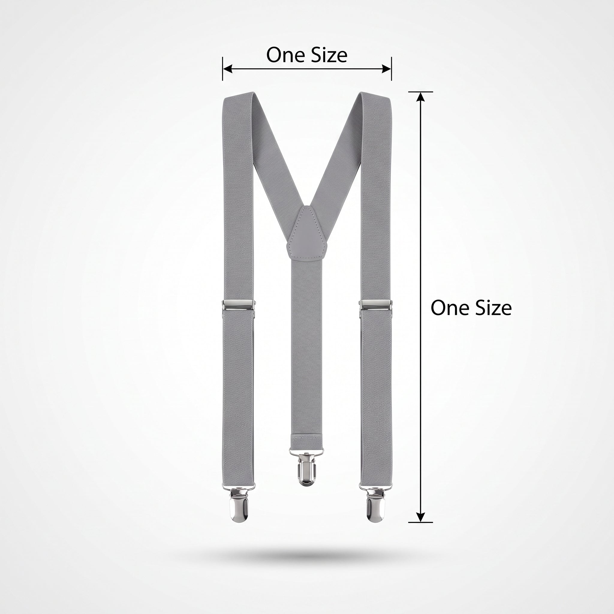Silver Adjustable Y-Back Suspenders - Versatile Costume Accessory