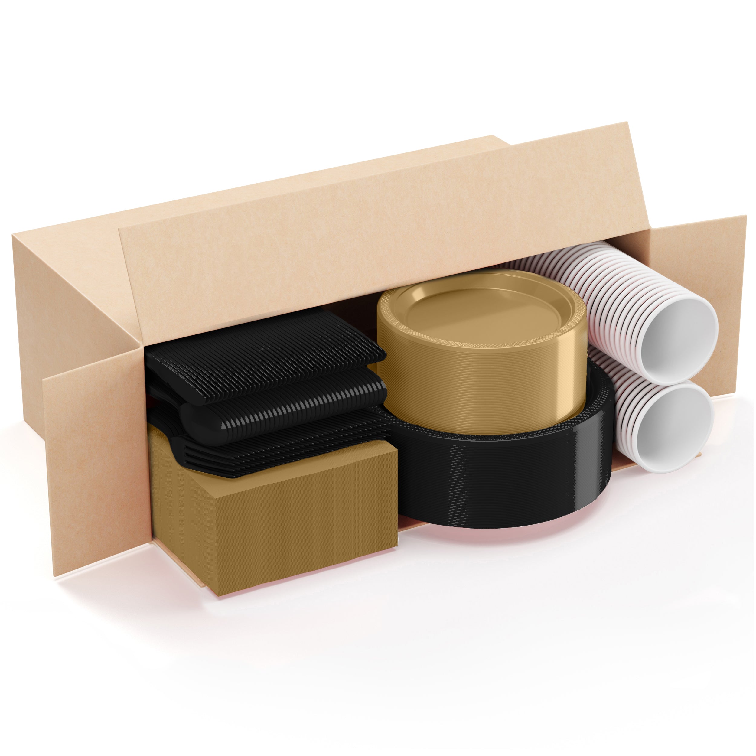 350 Pcs New Years Eve Disposable Tableware Set