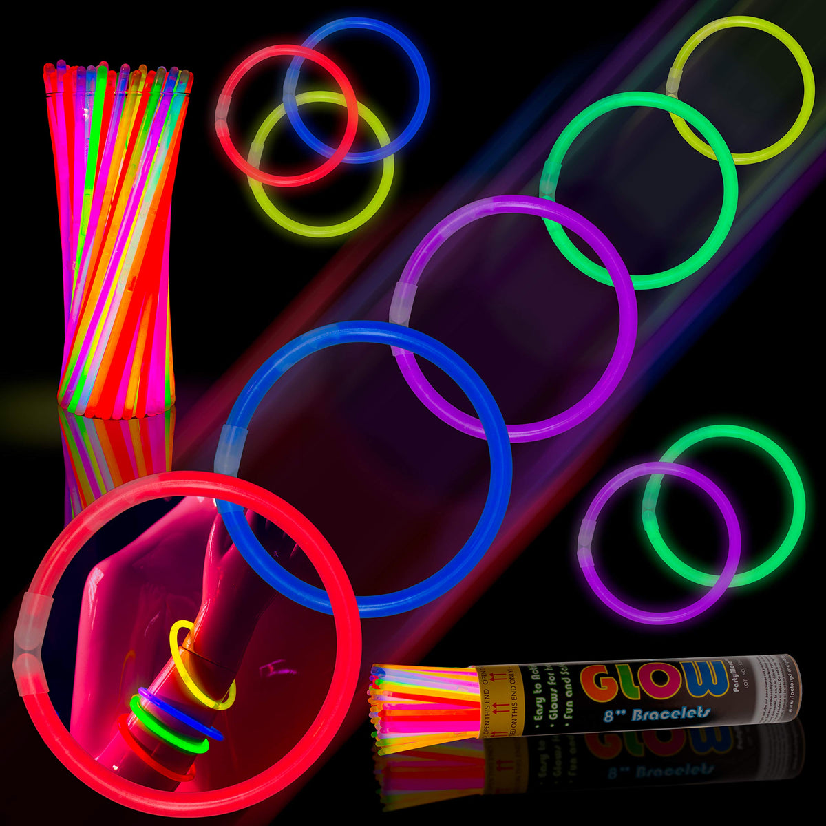 300 Club Pack 8" Glow bracelets