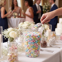 Clear Flared Plastic Cylinder Candy Buffet Container - 40 oz