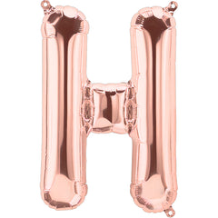 16'' Rose Gold Alphabet-H Balloon