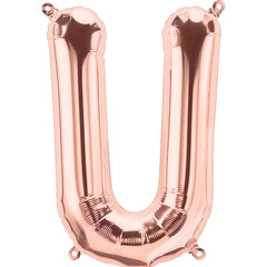 16" Rose Gold Alphabet-U Balloon