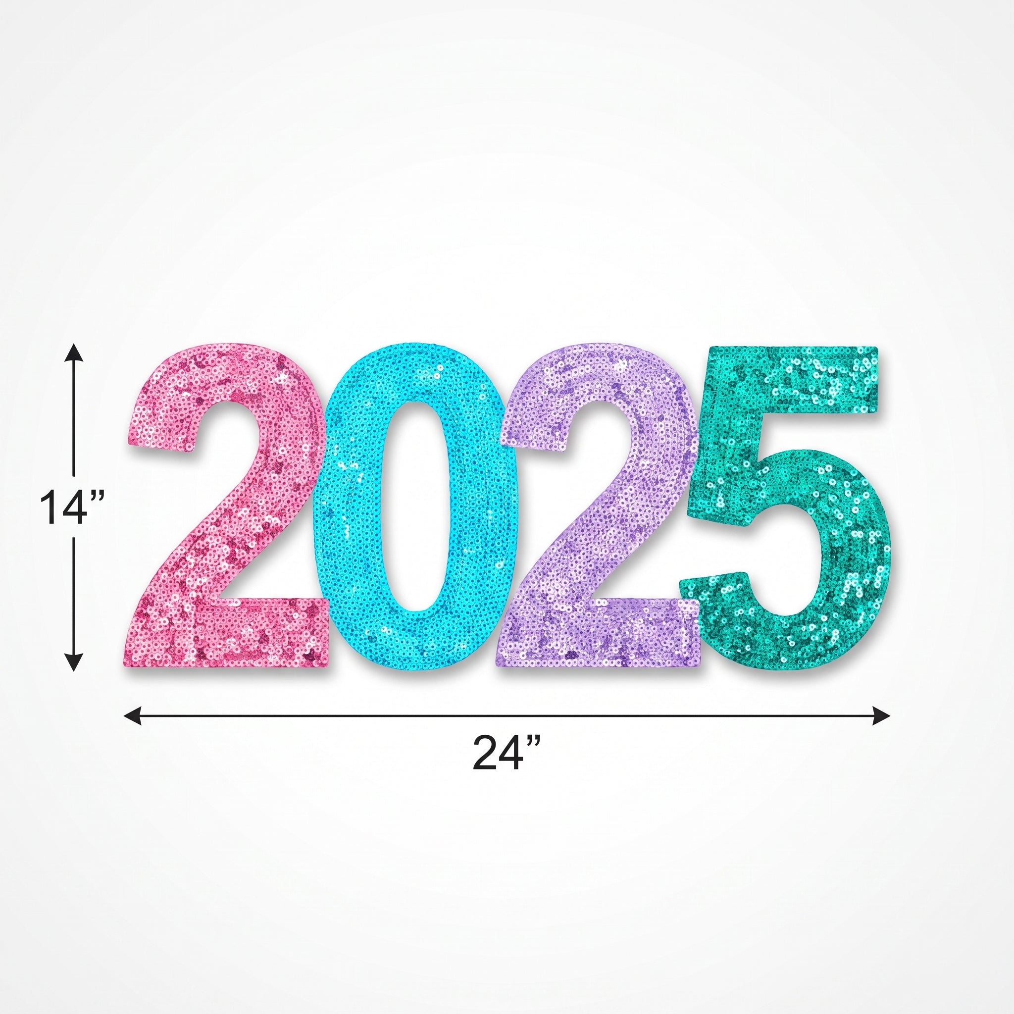 2025 Jumbo Colorful Starlight Paillette Cutout for New Year's Celebration