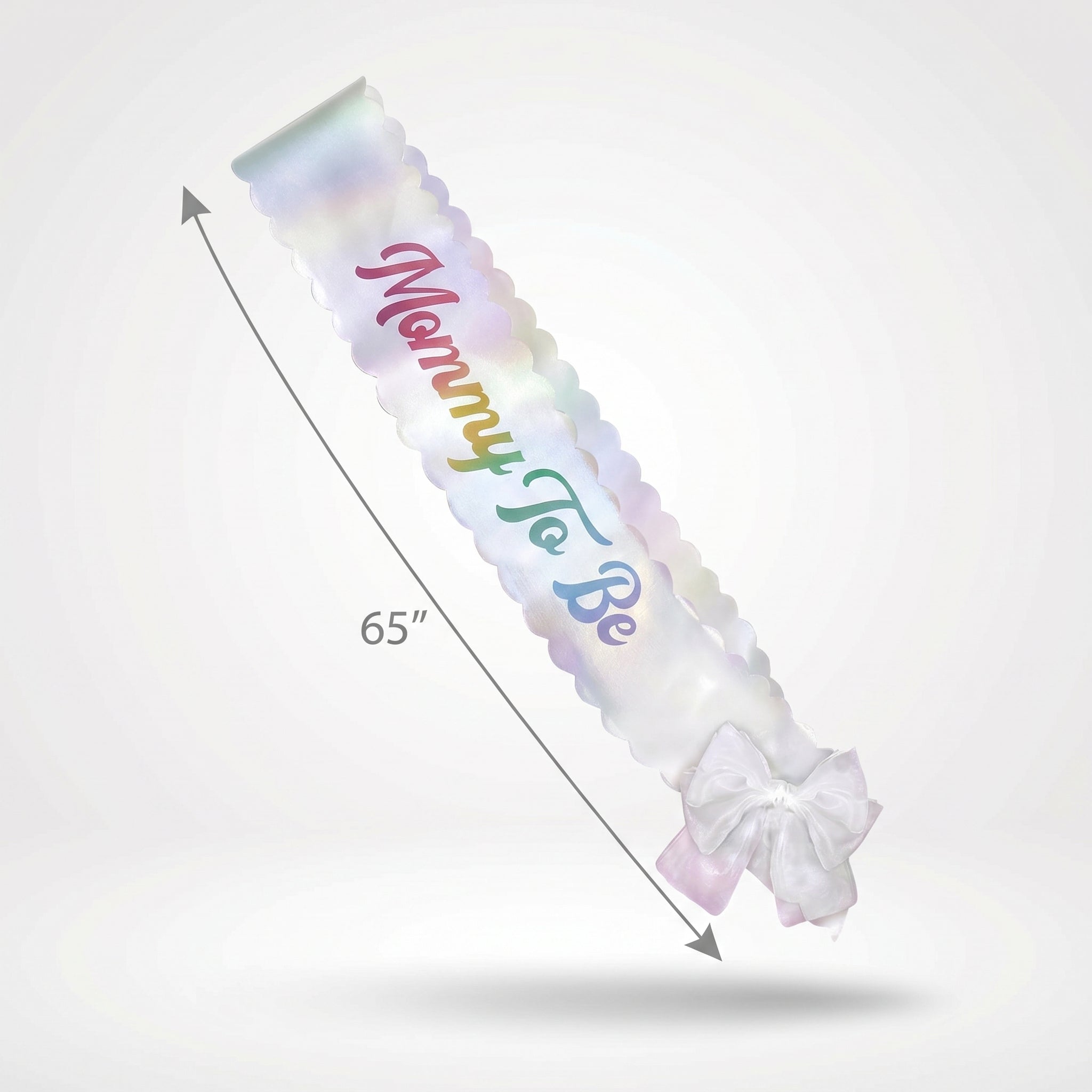 Mommy To Be Scalloped Baby Shower Sash with Bow