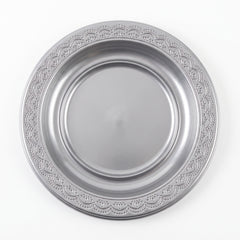 Silver Plastic Dessert Plates - 7 In. | 20 Count