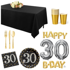30th Birthday Party Base Kit - For 8 Guests