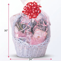 Clear Cello Shrink Wrap Basket Bag - Professional Gift Presentation