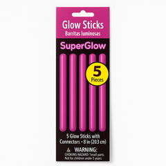 Pink Glow Bracelets - 8-Inch, 5-Pack