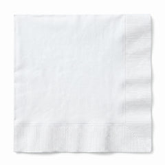 Elegant Frosty White Dinner Napkins - 8 In. x 8 In.