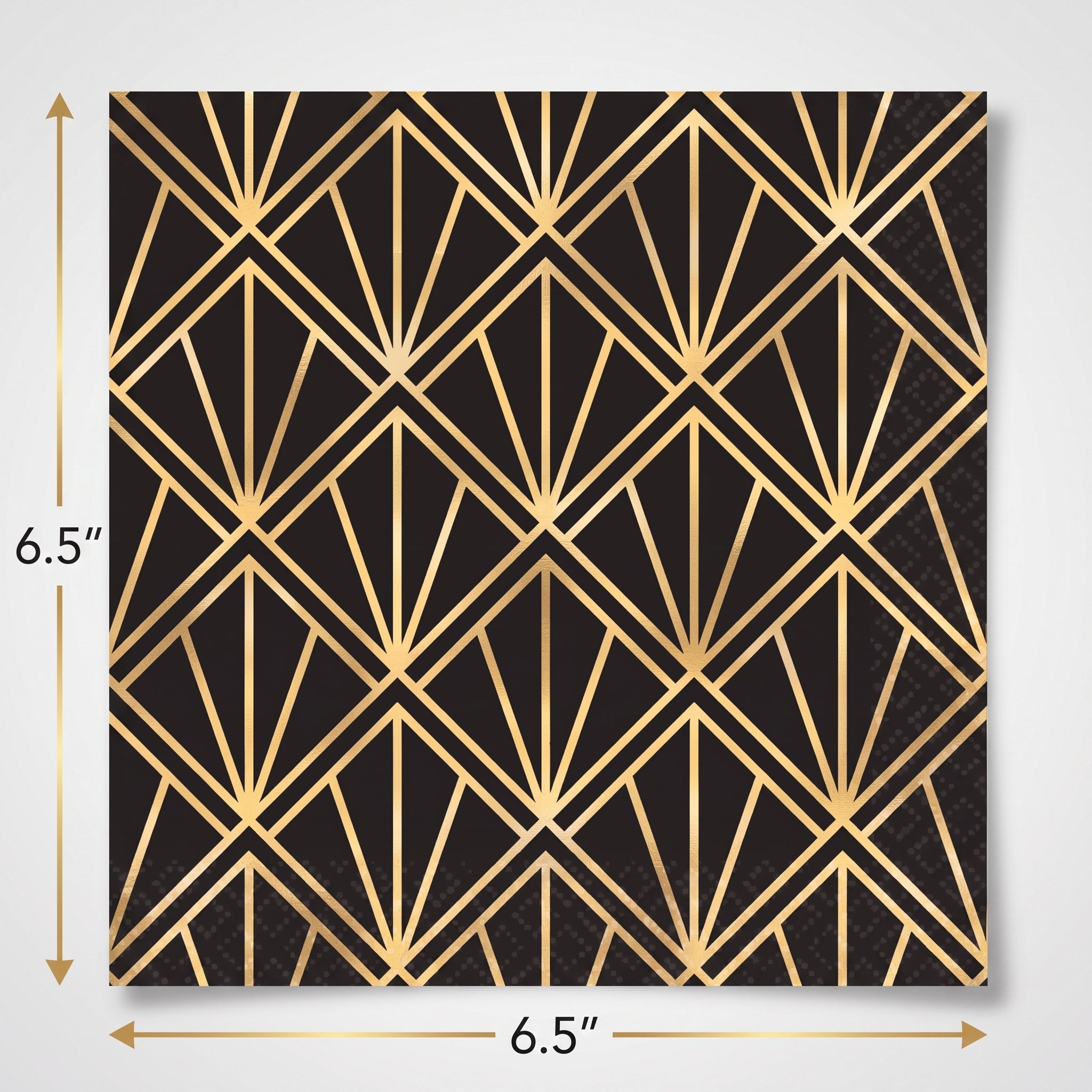 Glamorous Hollywood Metallic Lunch Napkins - 6.5 In. x 6.5 In., 16-Pack