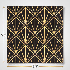 Glamorous Hollywood Metallic Lunch Napkins - 6.5 In. x 6.5 In., 16-Pack
