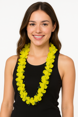 Vibrant Yellow Tinsel Lei for Summer Celebrations