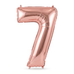Rose Gold Number 7 Foil Super Shape Balloon