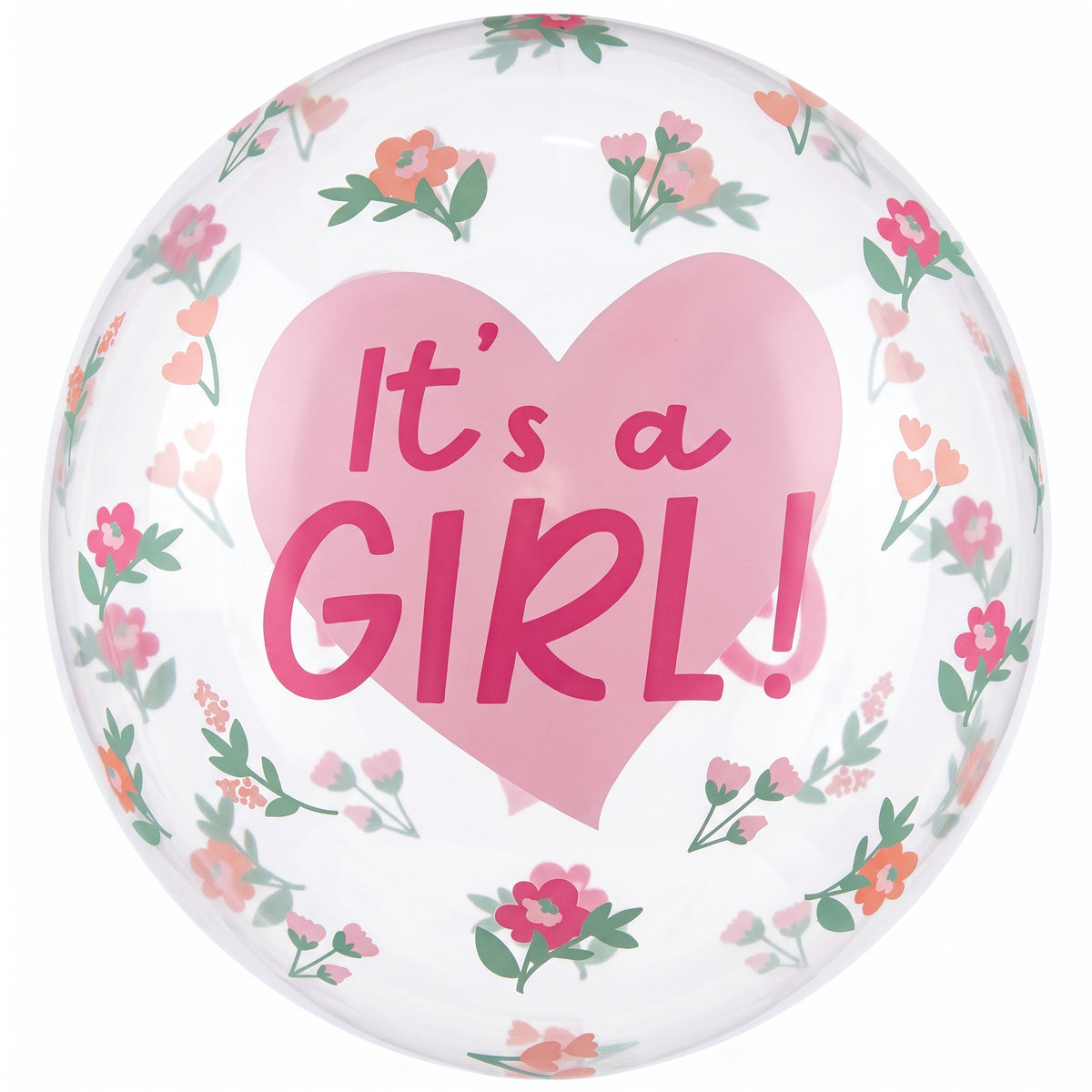 "It's a Girl" Heart-Shaped Foil Balloon