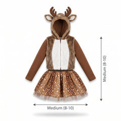 Oh Deer! Girls' Halloween Costume with Hood and Antlers