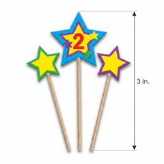 Star Birthday Candle Set with Number 2