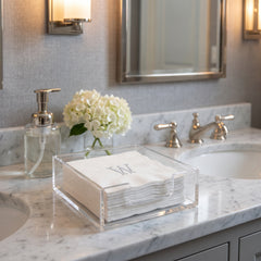 Clear Acrylic Guest Towel Caddy