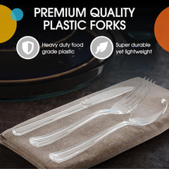 150 Pc. Clear Plastic Cutlery Combo Set
