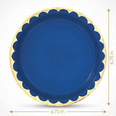 Royal Blue 6.75" Round Paper Plates
