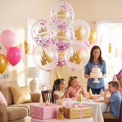 Disney Princess Confetti Latex Balloons - 12-Inch, 6-Pack