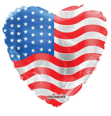 USA Heart Mylar Balloon