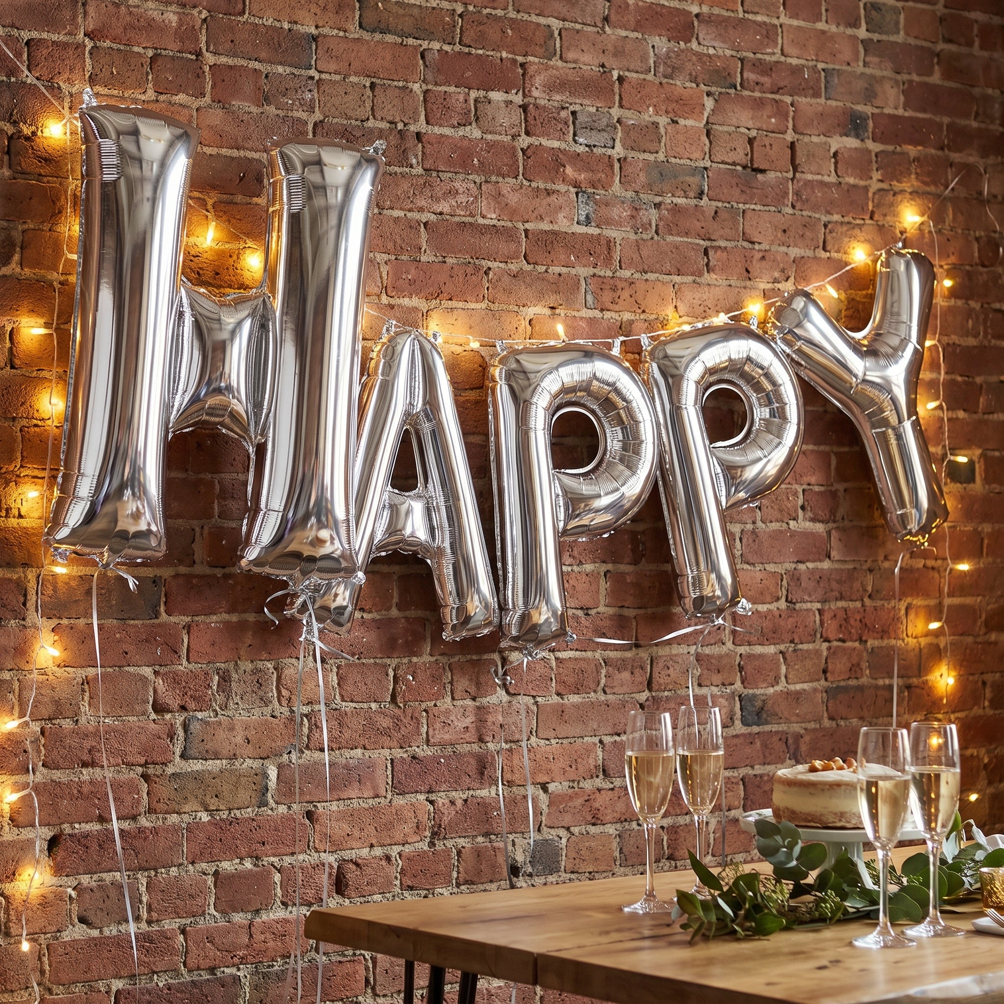 Silver Foil SuperShape Letter "H" Balloon
