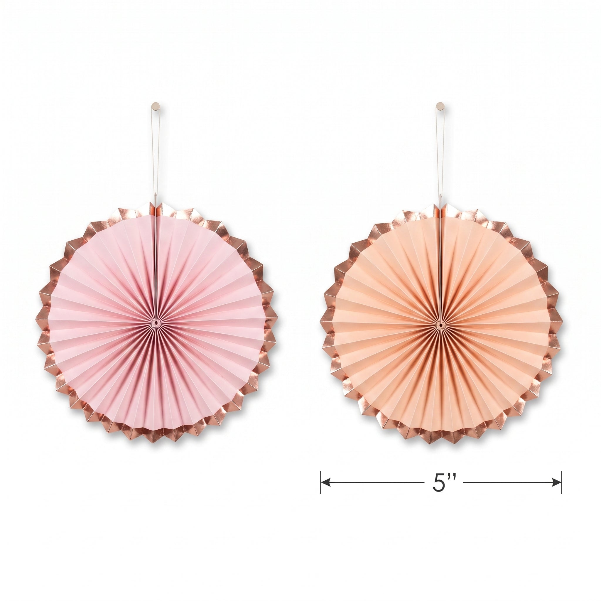 Rose Gold Hot Stamp Parasol Fans