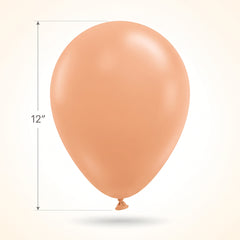 Luxaire 12" Premium Peach Latex Balloons - 25 Pack