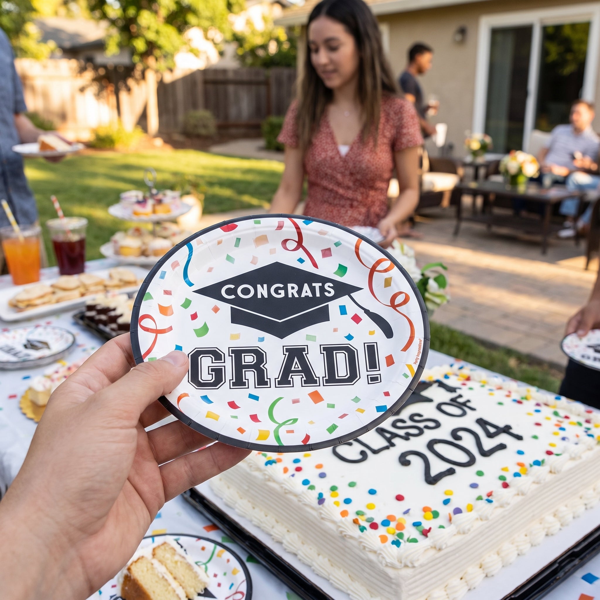 Congrats Grad! 6.75" Graduation Paper Plates