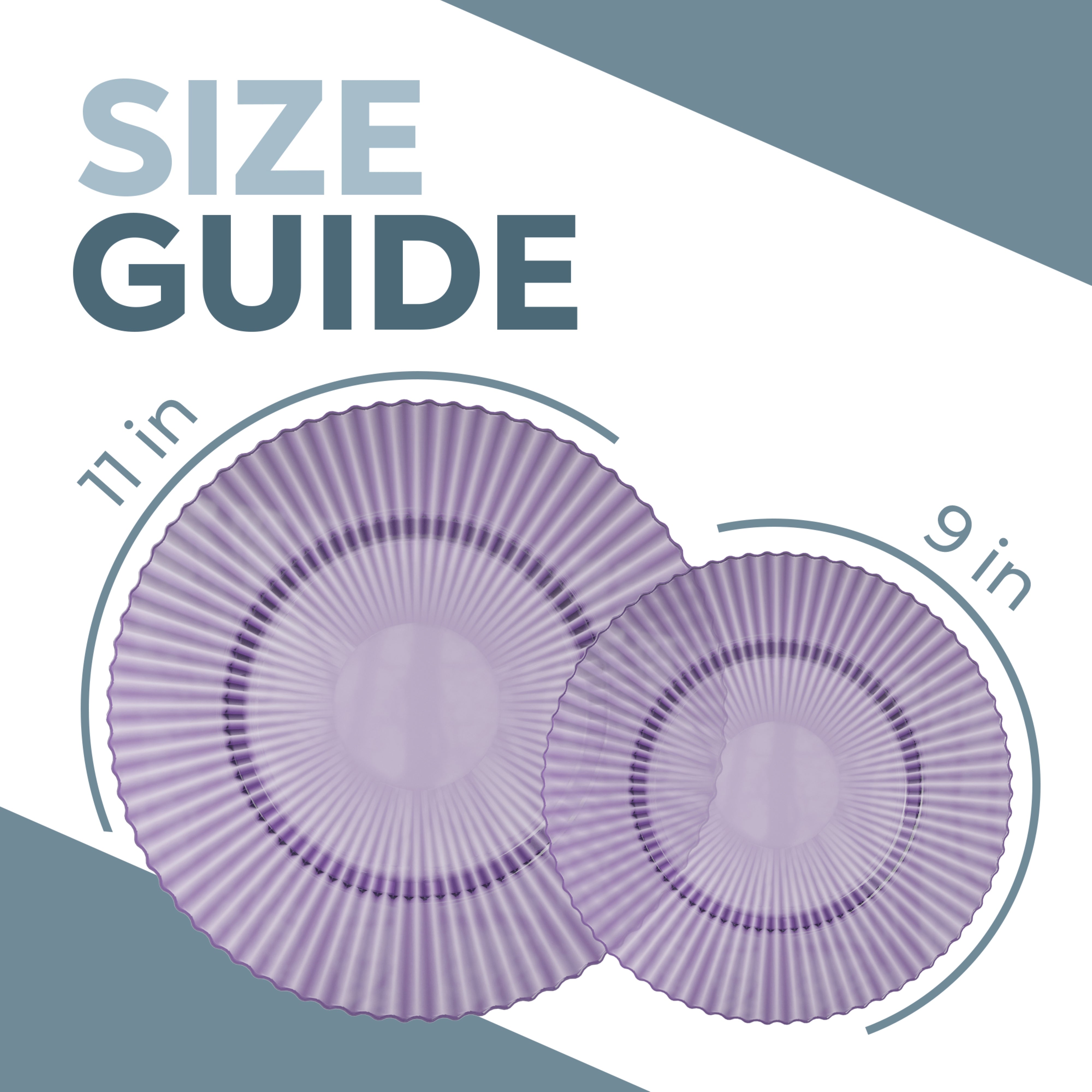 Gemstone Collection Amethyst 9 & 11 Inch Plates - 20 Ct. each