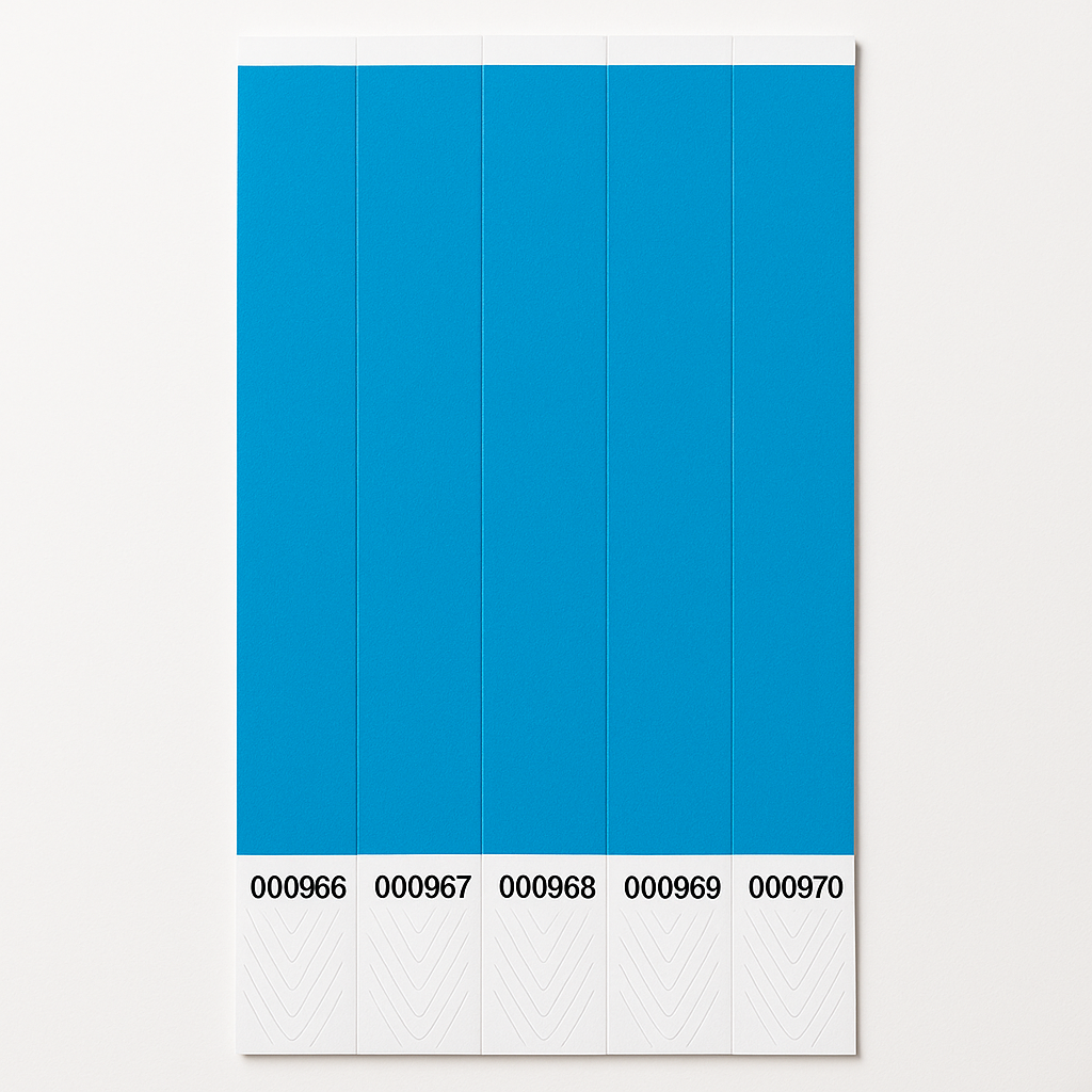 Solid Blue Event Wristbands - 100 Pack