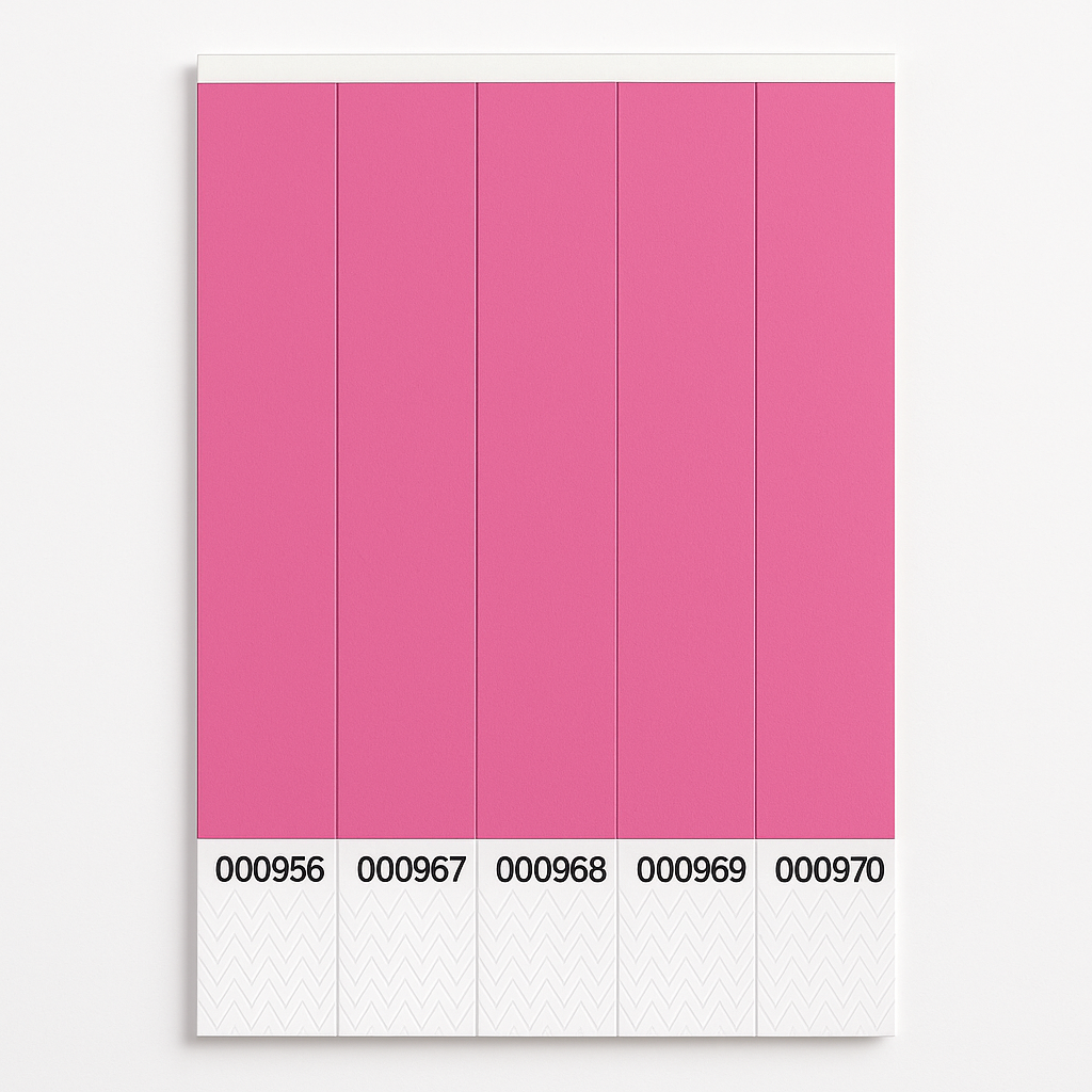 Solid Pink Wristbands - Pack of 100