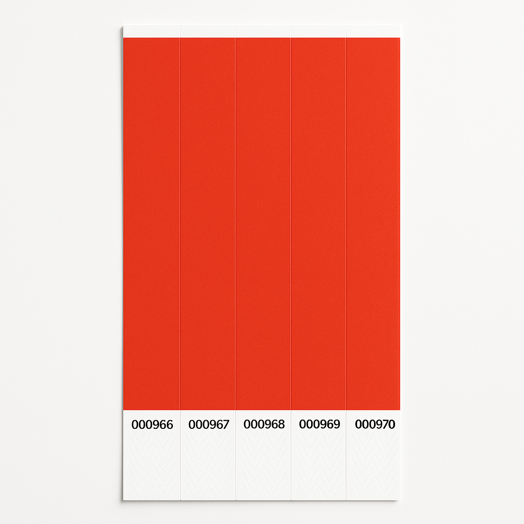 Solid Red Event Wristbands - 100 Pack