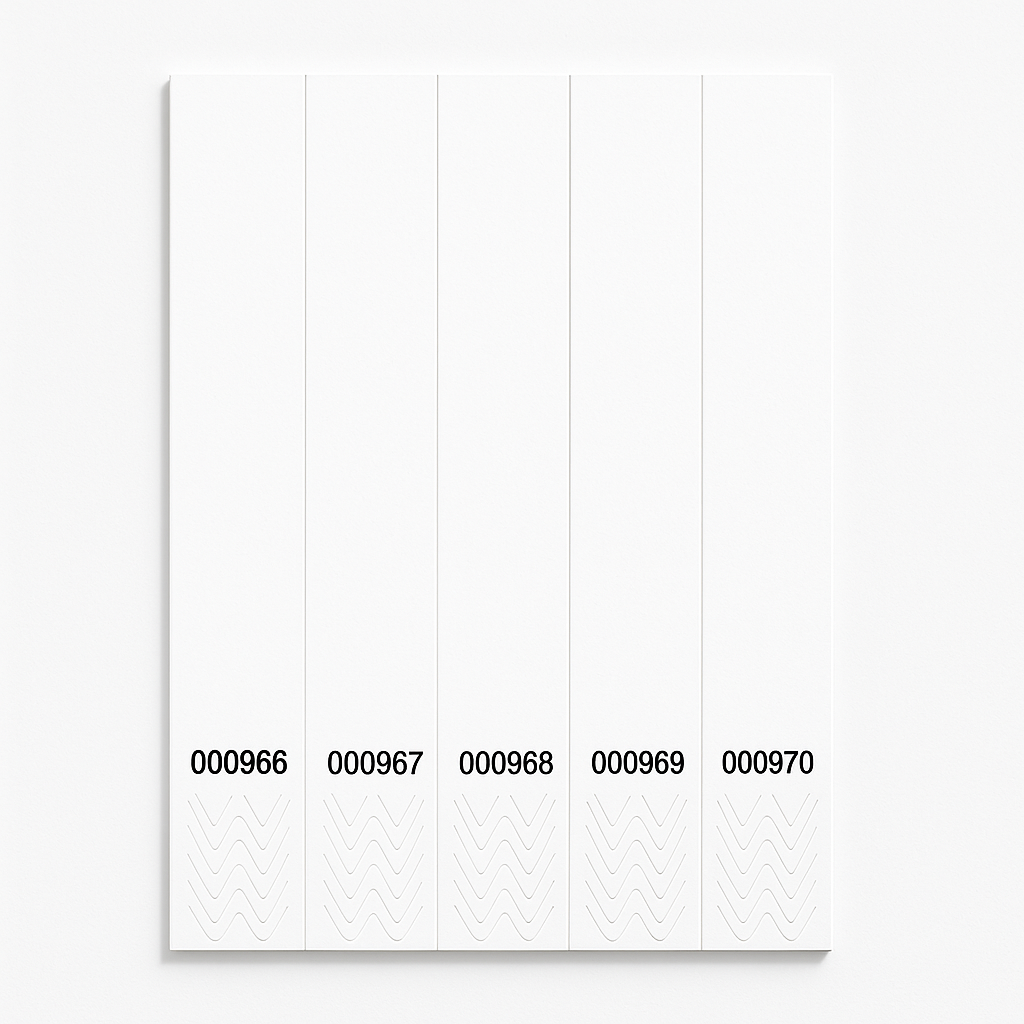 Solid White Wristbands - Pack of 100