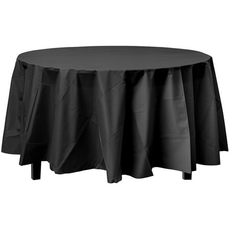 Premium 120" Round Black Table Cover