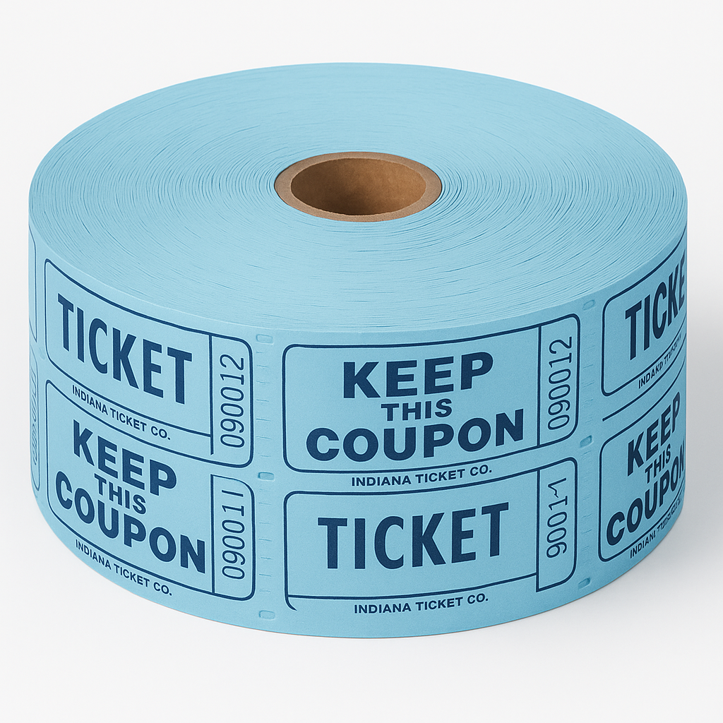 Yellow Double Roll Raffle Tickets - 2000 Pack