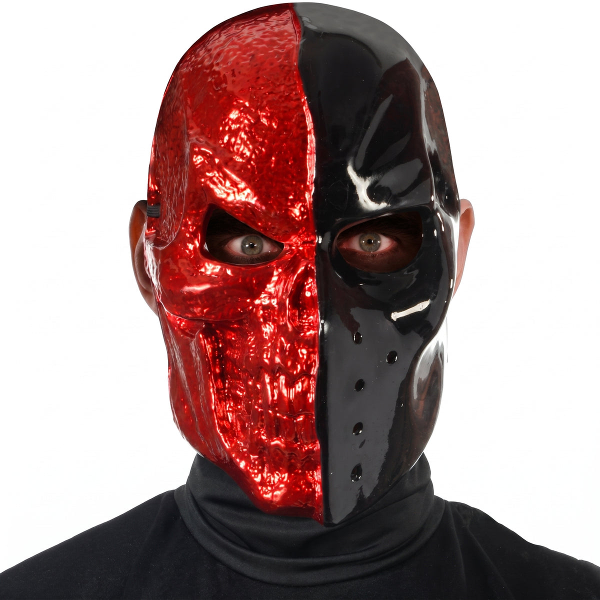 Red and Black Death Sport Halloween Mask