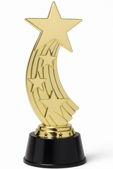 Hollywood Star Award Trophy - Gold Shooting Star Design