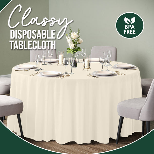 Round Plastic Tablecloths